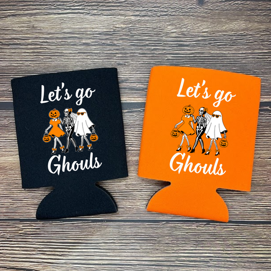 Halloween Can Coolers, Let's Go Ghouls Beer Coolies
