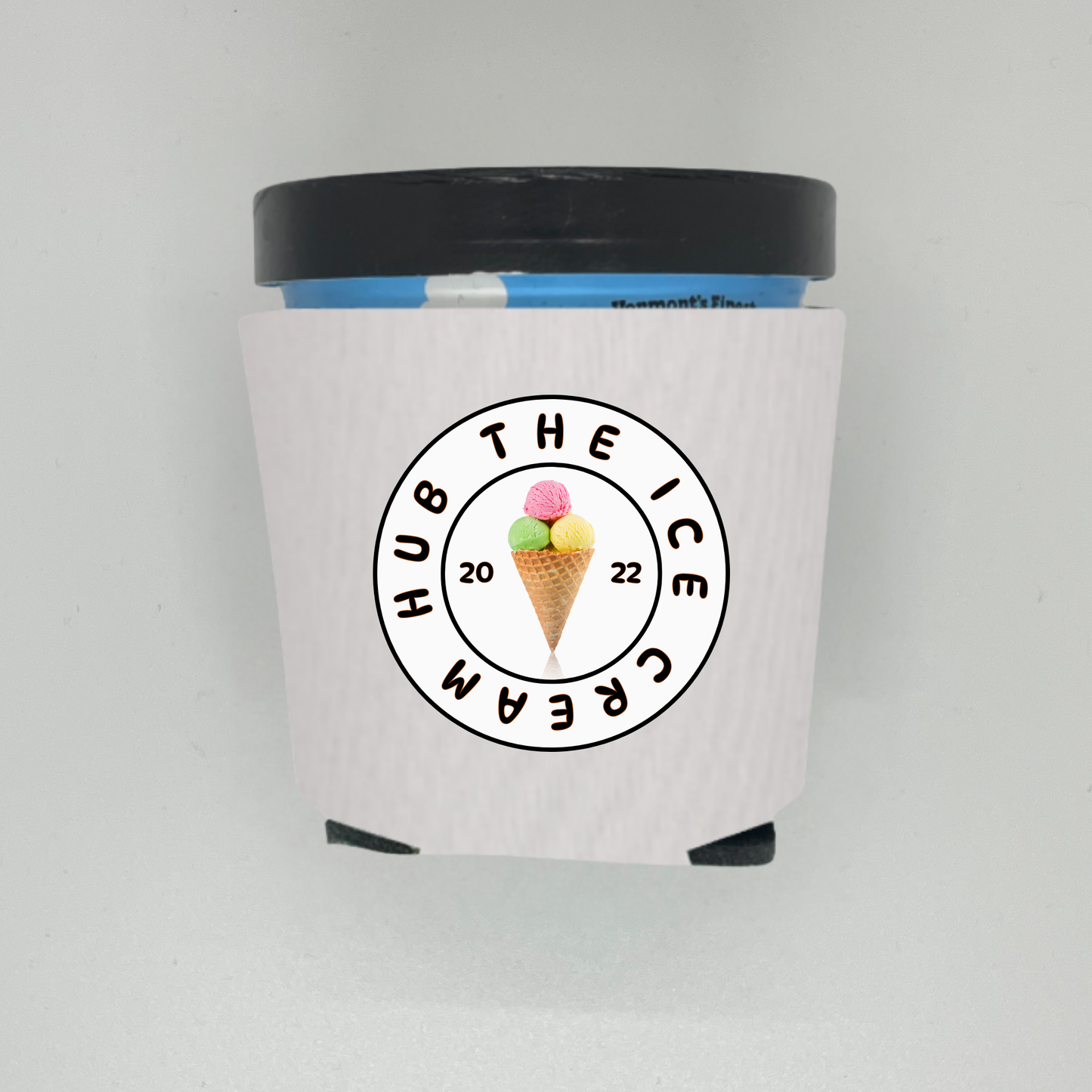 Custom Logo on Foam Ice Cream Pint Coolers for Ice Cream Business Or Company