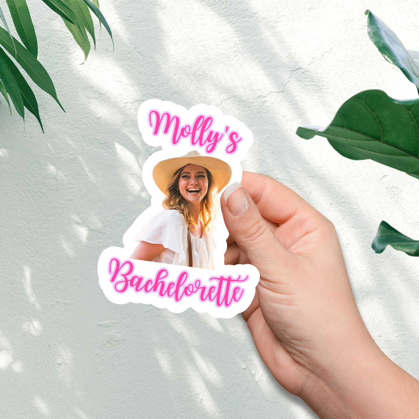 Custom Bachelorette Party Big Face Stickers, 9Pcs in 1Sheet
