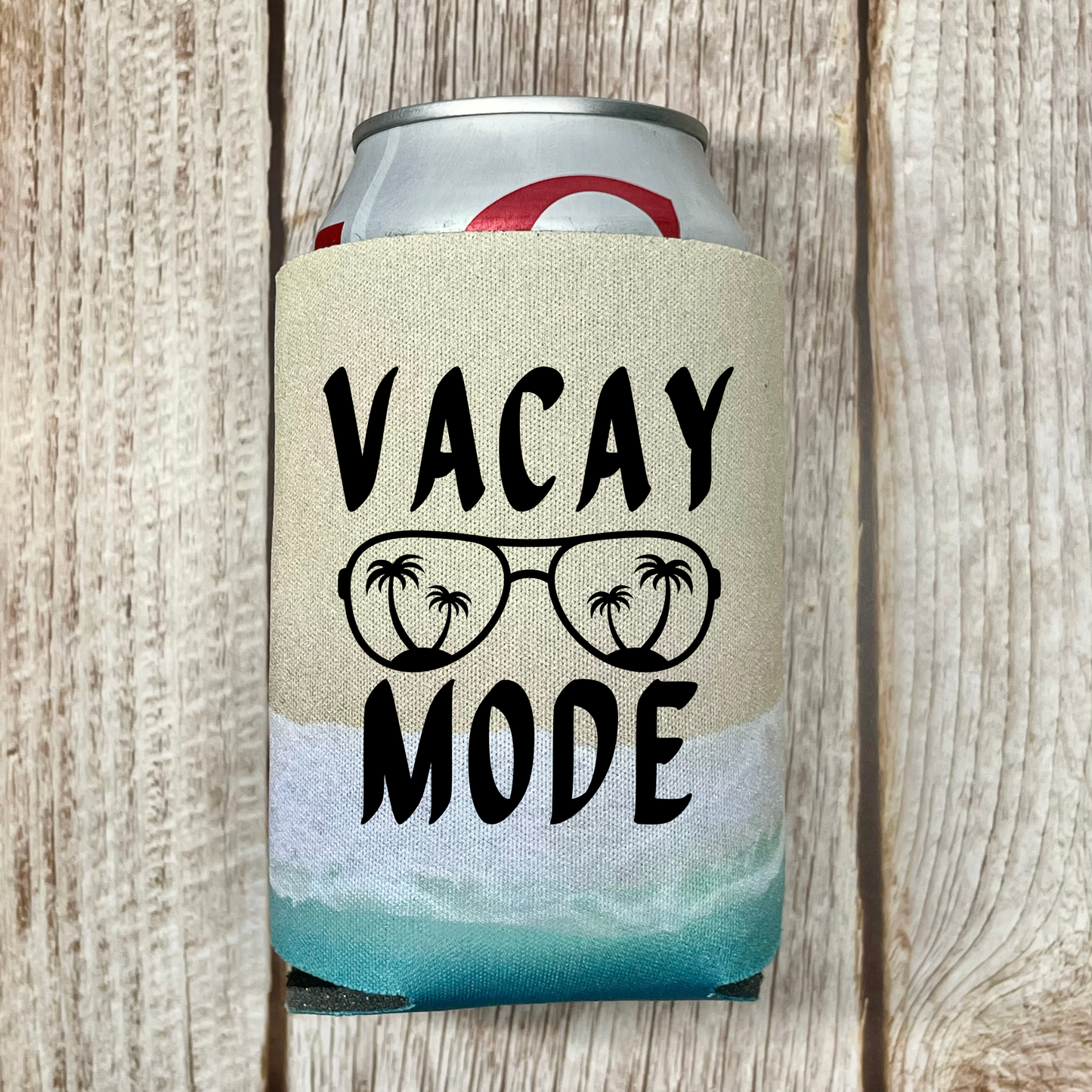 Beach Pattern Can Coolers, Vacay Mode, Summer Vacation Coolies
