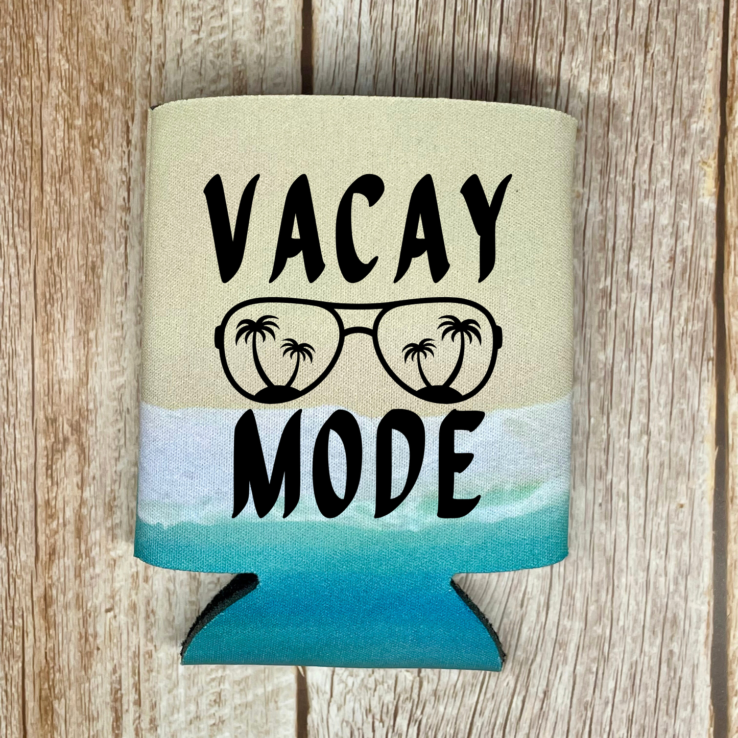 Beach Pattern Can Coolers, Vacay Mode, Summer Vacation Coolies