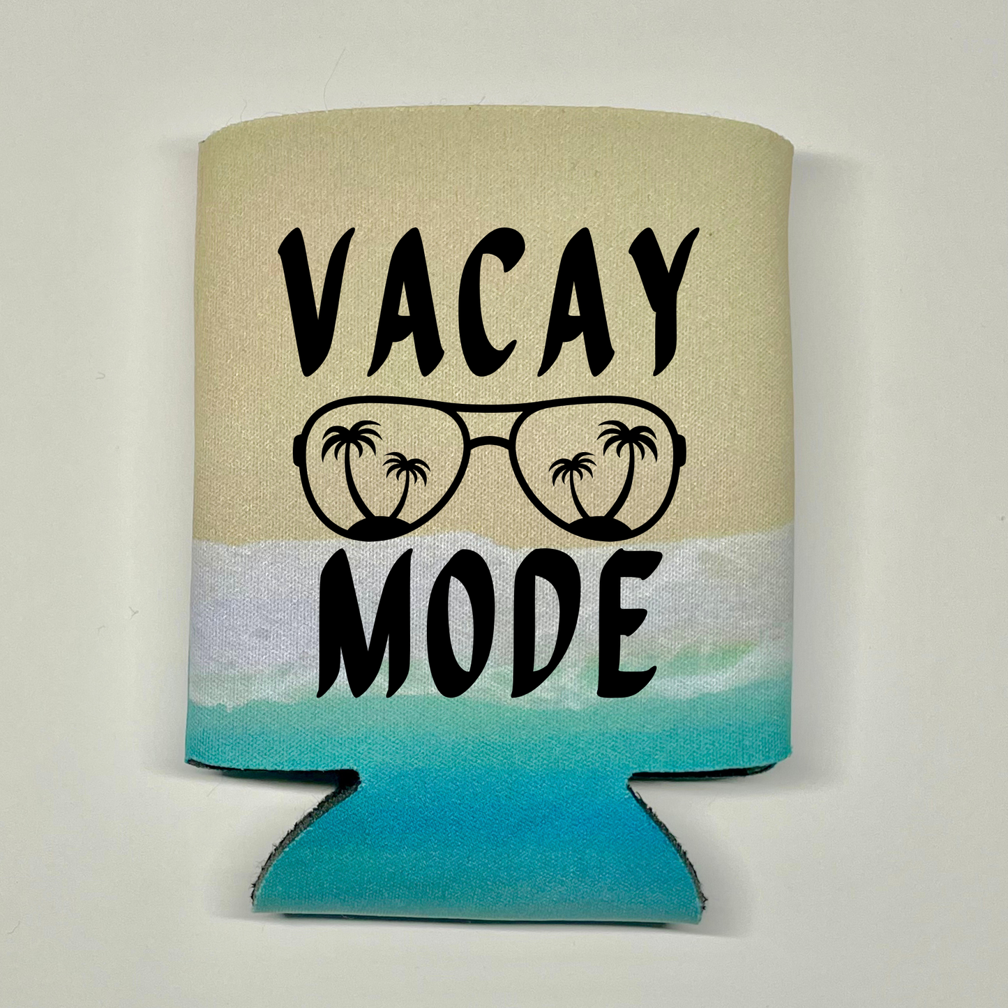 Beach Pattern Can Coolers, Vacay Mode, Summer Vacation Coolies