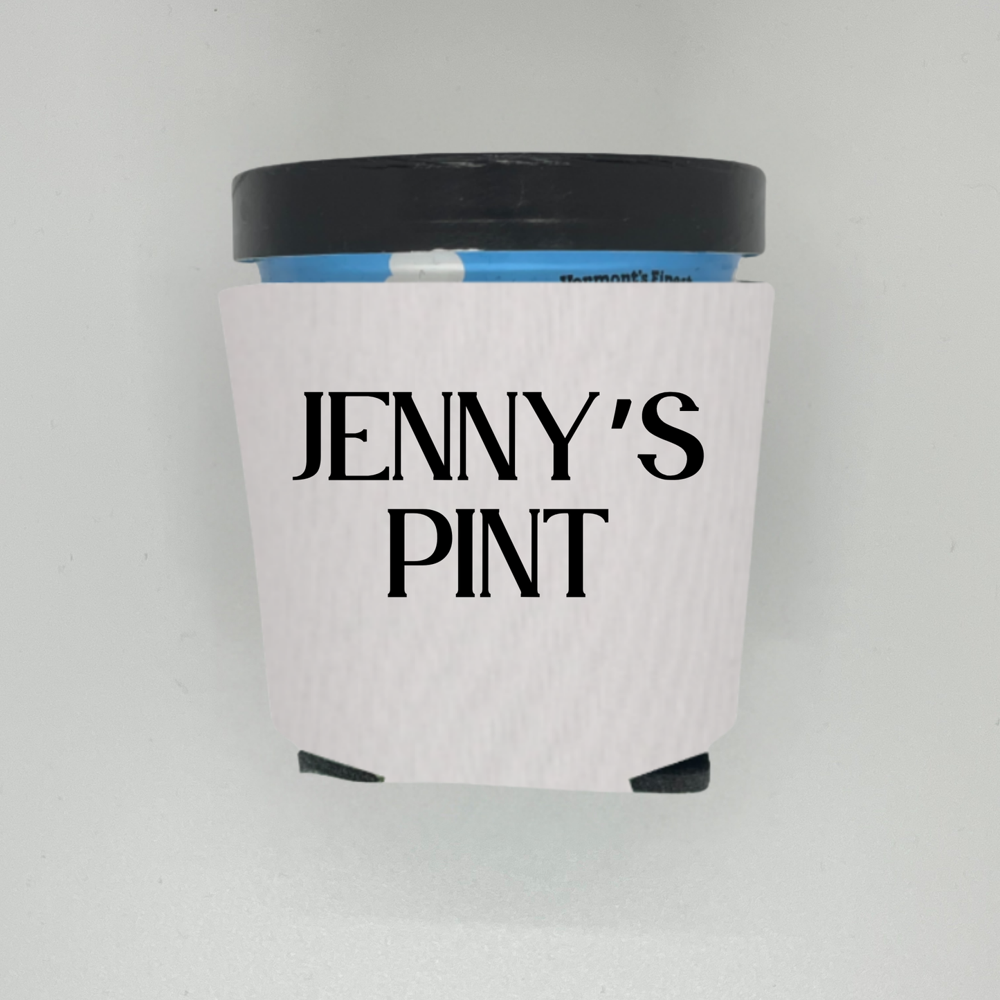Custom Ice Cream Pint Sleeves, Personalized Name on Foam Ice Cream Pint Coolers