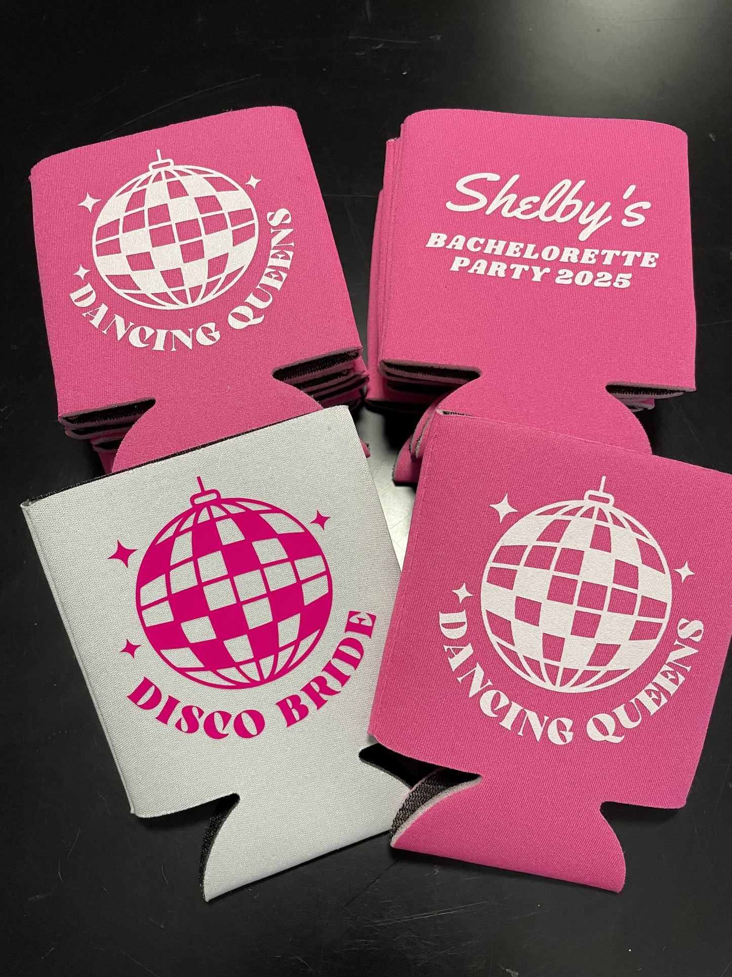 Custom Bachelorette Disco Bride and Dancing Queens Can Coolers