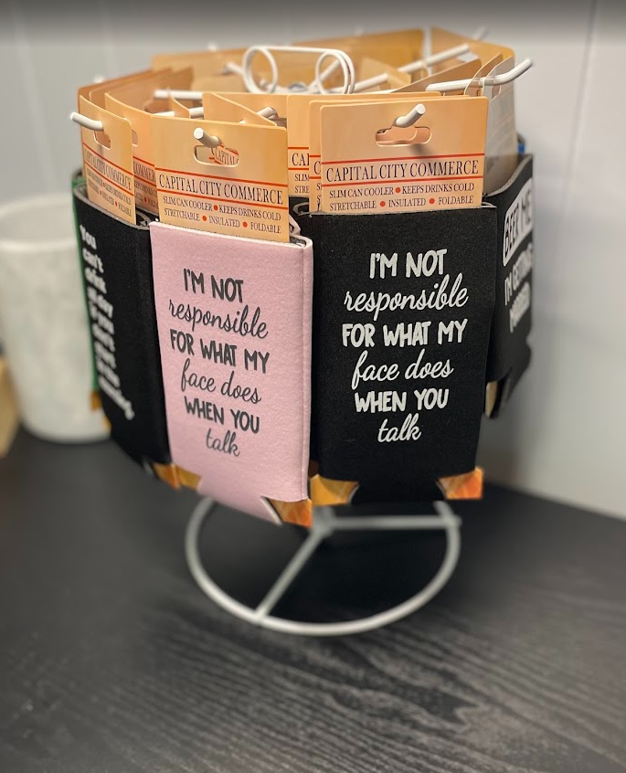 Retail-Ready Countertop Display Kit – Includes 24 Can Coolers + Rotating Display