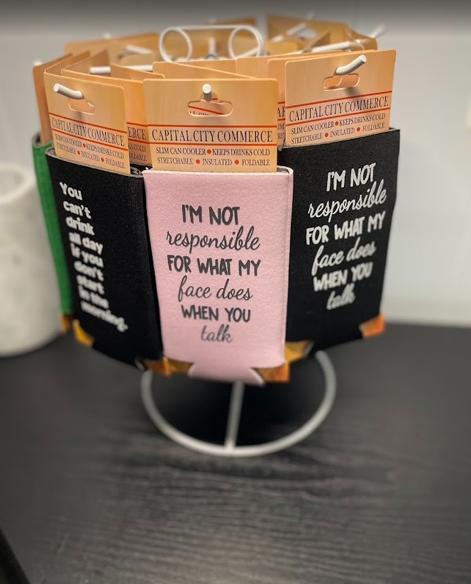 Retail-Ready Countertop Display Kit – Includes 24 Can Coolers + Rotating Display