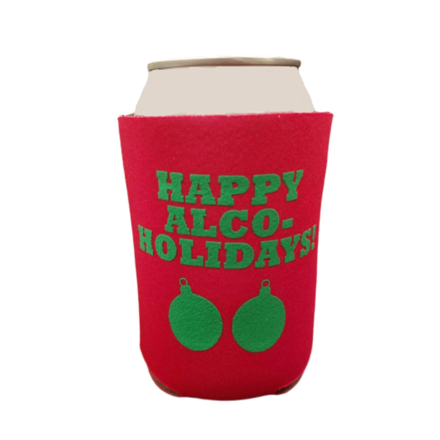 Christmas Can Coolers, Happy Alco-Holidays! Beer Coolies
