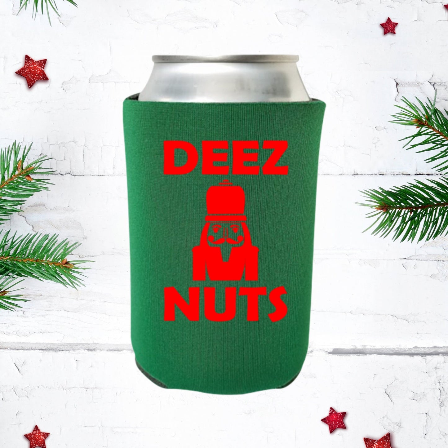 Christmas Can Coolers, Deez Nuts Nutcracker Beer Coolies
