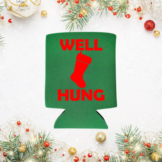 Christmas Can Coolers, Well Hung Beer Coolies