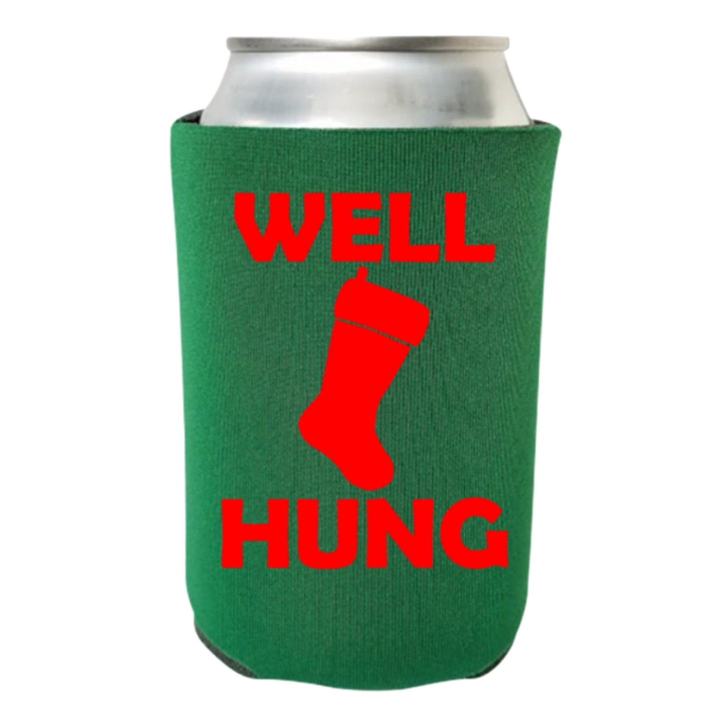 Christmas Can Coolers, Well Hung Beer Coolies