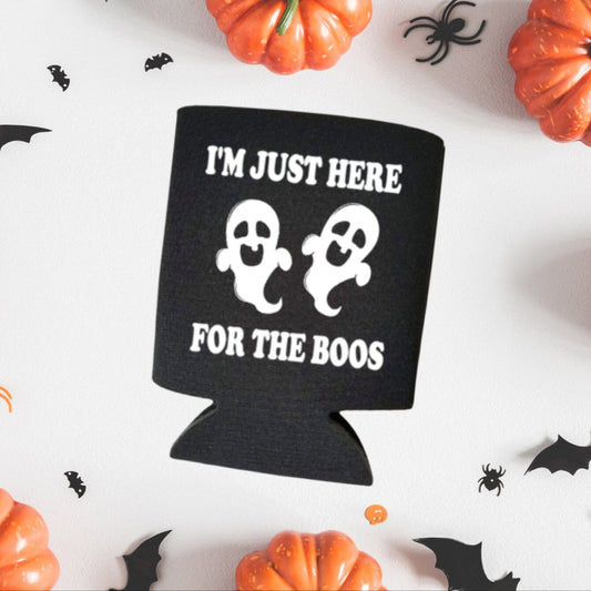 Halloween Can Coolers, I'm Just Here For The Boos Beer Coolies