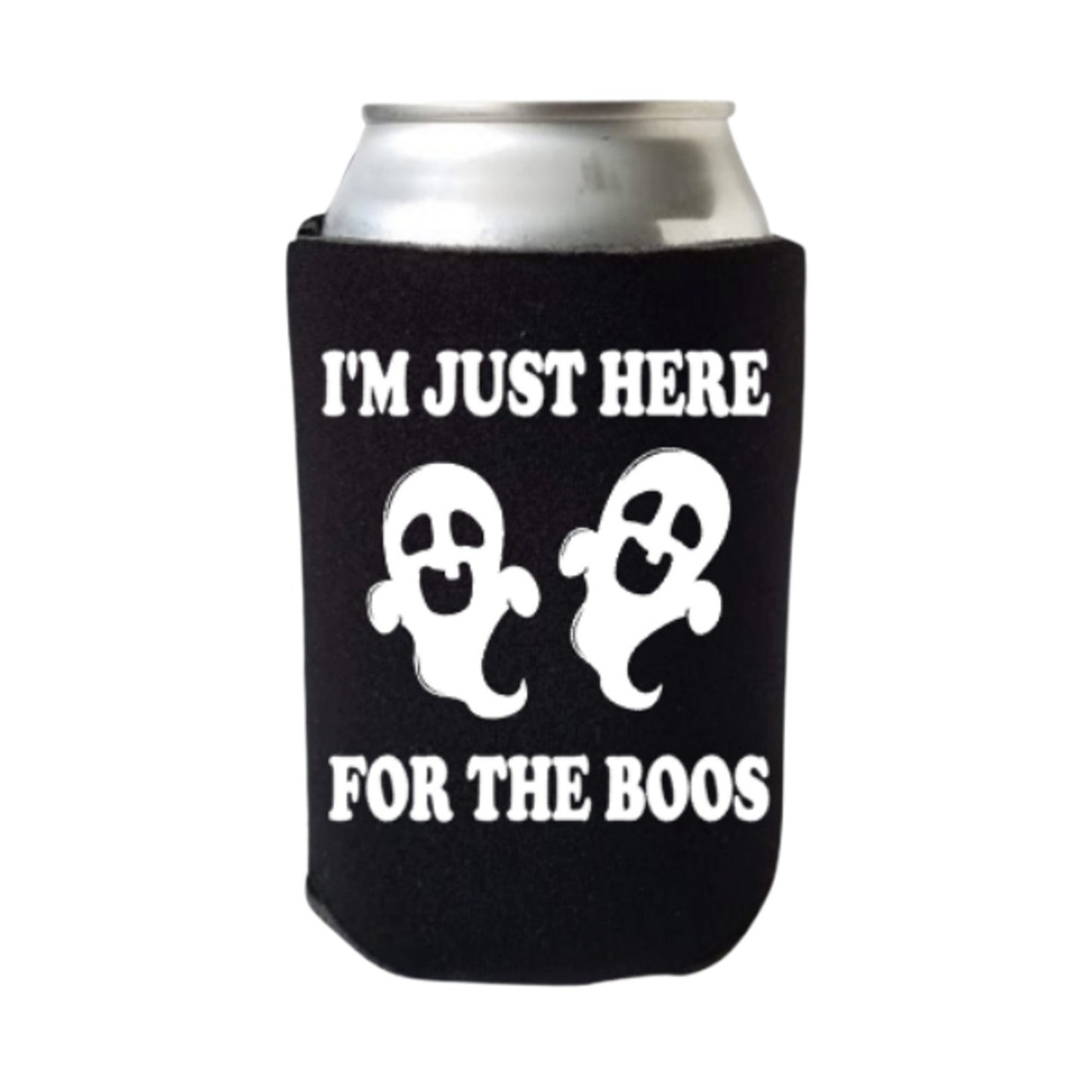 Halloween Can Coolers, I'm Just Here For The Boos Beer Coolies
