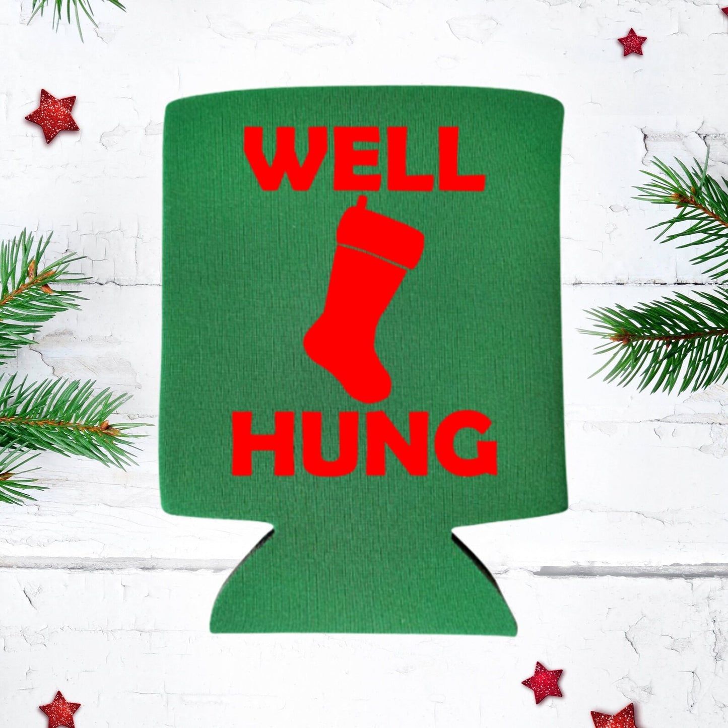 Christmas Can Coolers, Well Hung Beer Coolies
