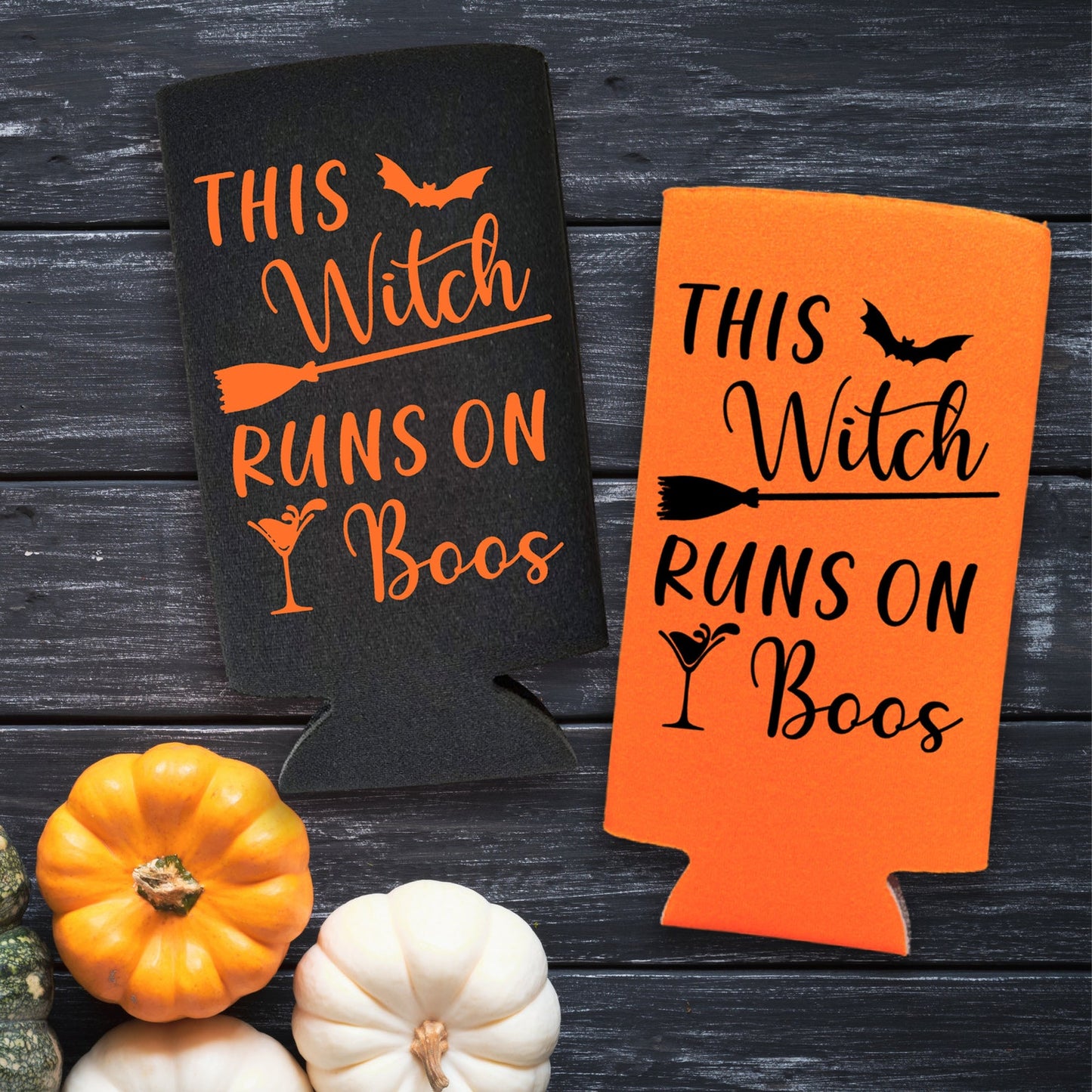 Halloween Spiked Seltzer Coolers, This Witch Runs On Boos Skinny Coolies
