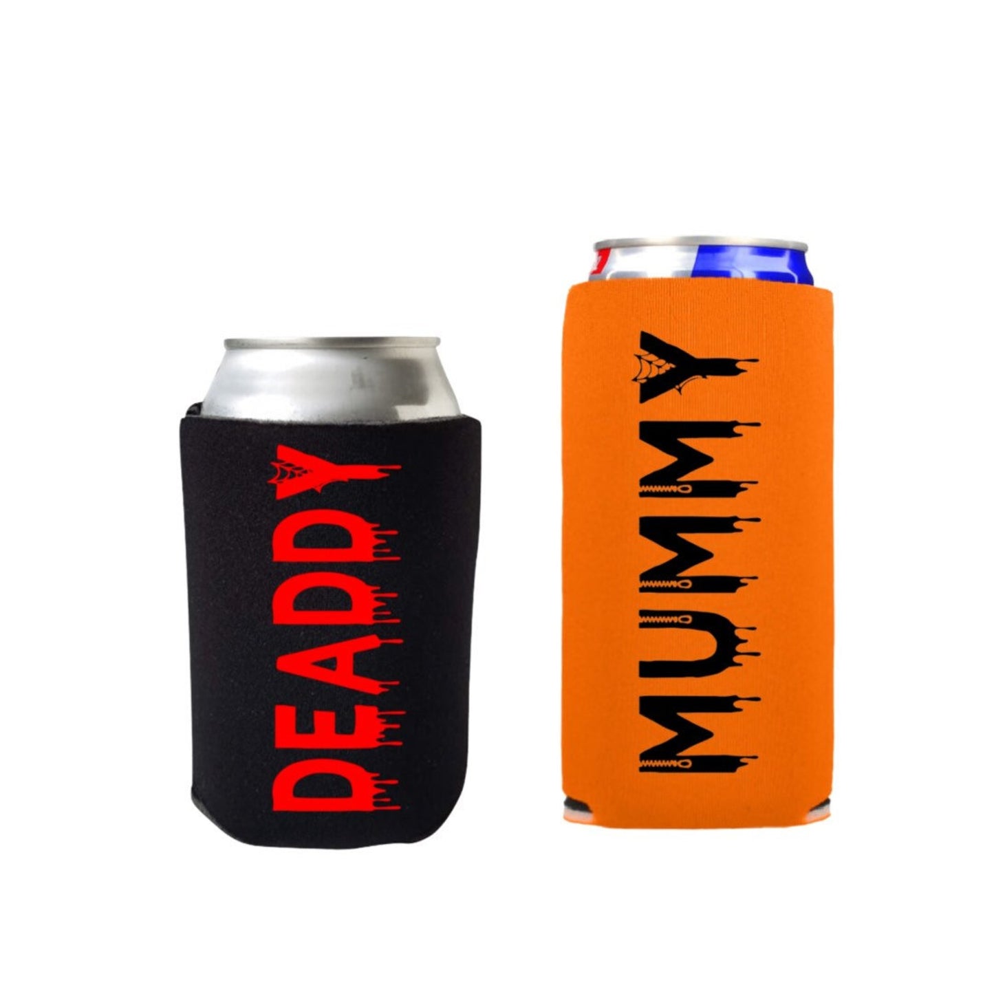 Halloween Spiked Seltzer Coolers, DEADDY and MUMMY Skinny Coolies