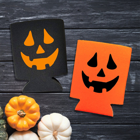 Halloween Can Coolers, Jack-O-Lantern Beer Coolies