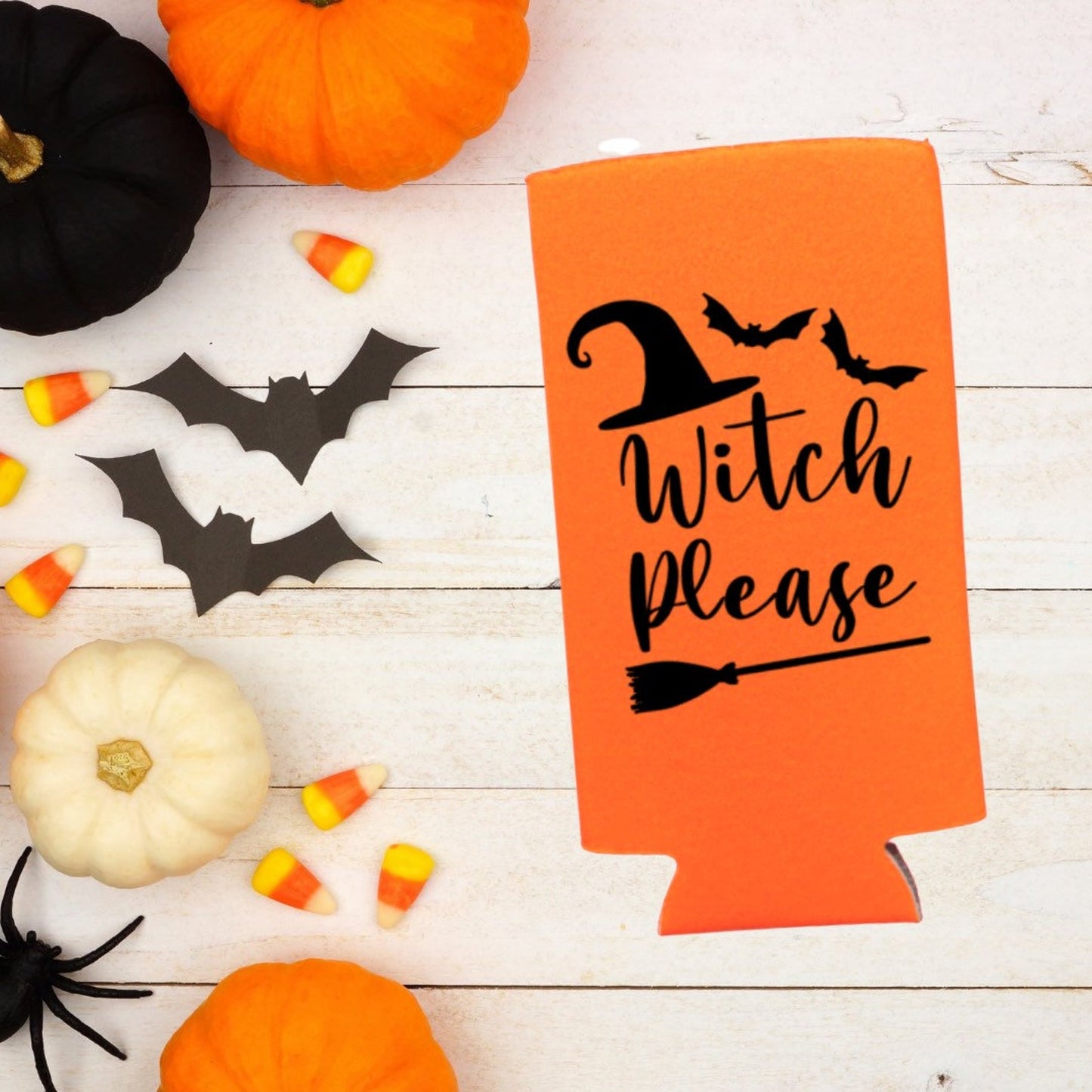 Halloween Spiked Seltzer Coolers, Witch Please Skinny Coolies