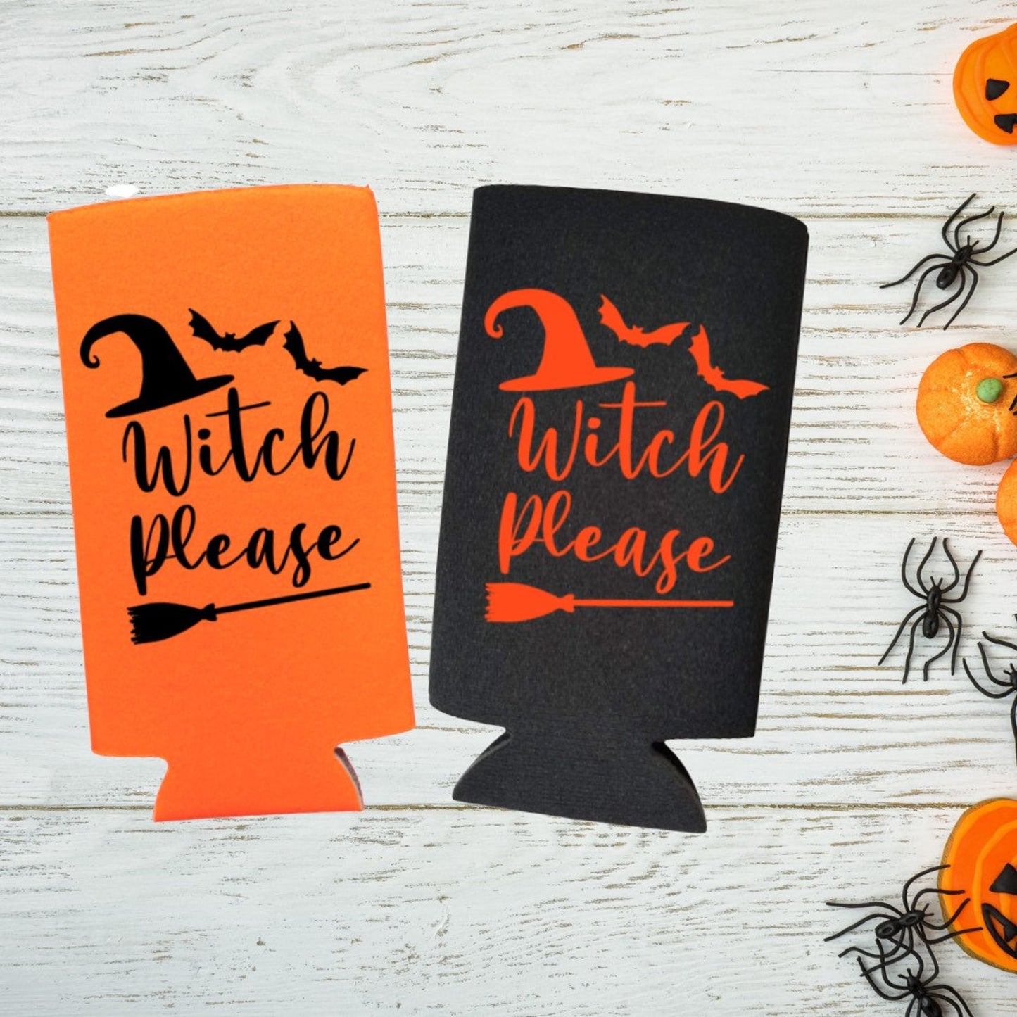 Halloween Spiked Seltzer Coolers, Witch Please Skinny Coolies