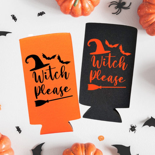Halloween Spiked Seltzer Coolers, Witch Please Skinny Coolies