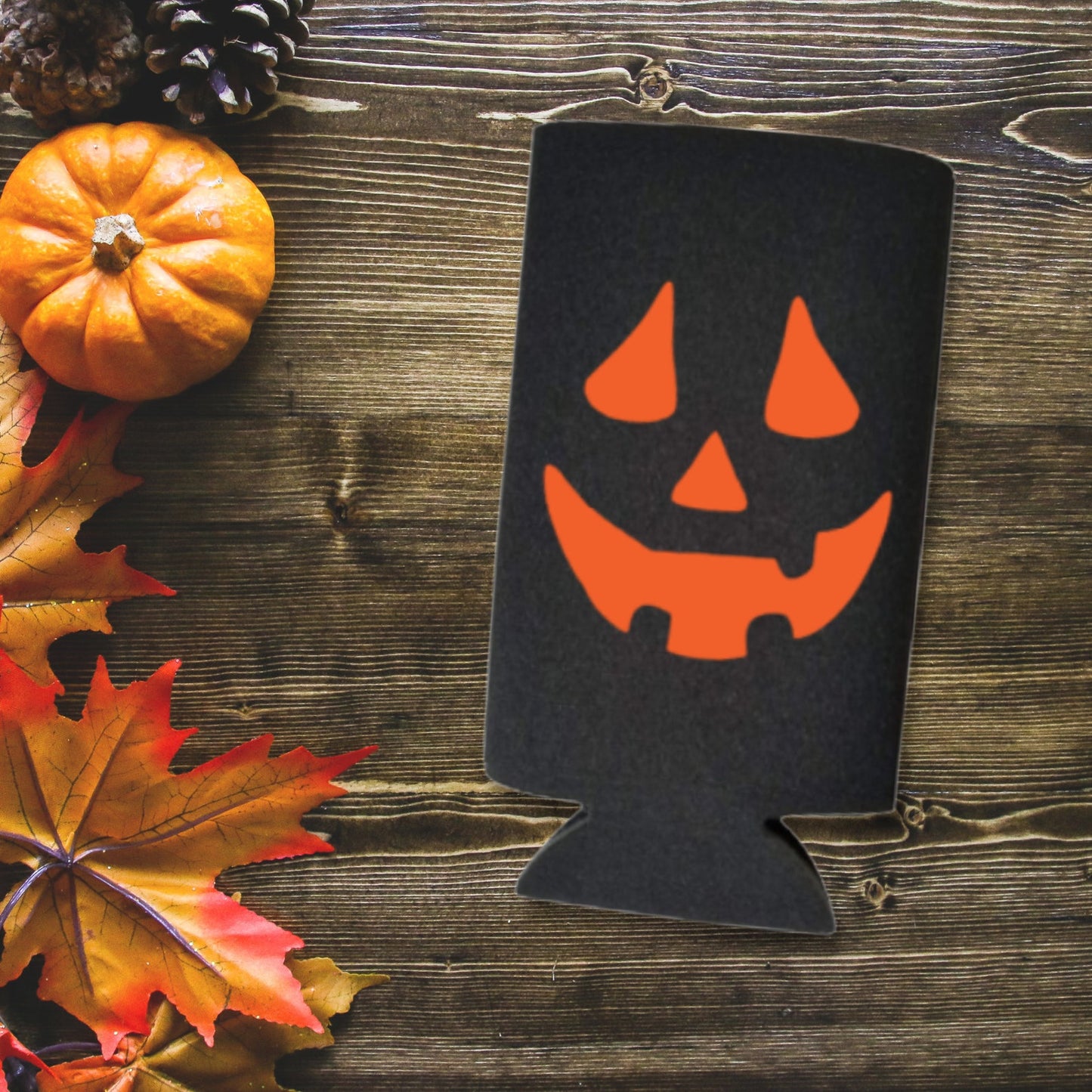 Halloween Spiked Seltzer Coolers, Jack-O-Lantern Skinny Coolies