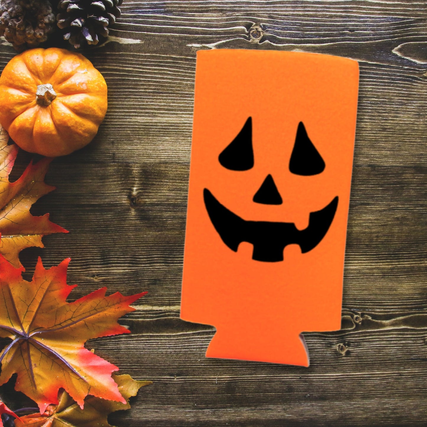Halloween Spiked Seltzer Coolers, Jack-O-Lantern Skinny Coolies