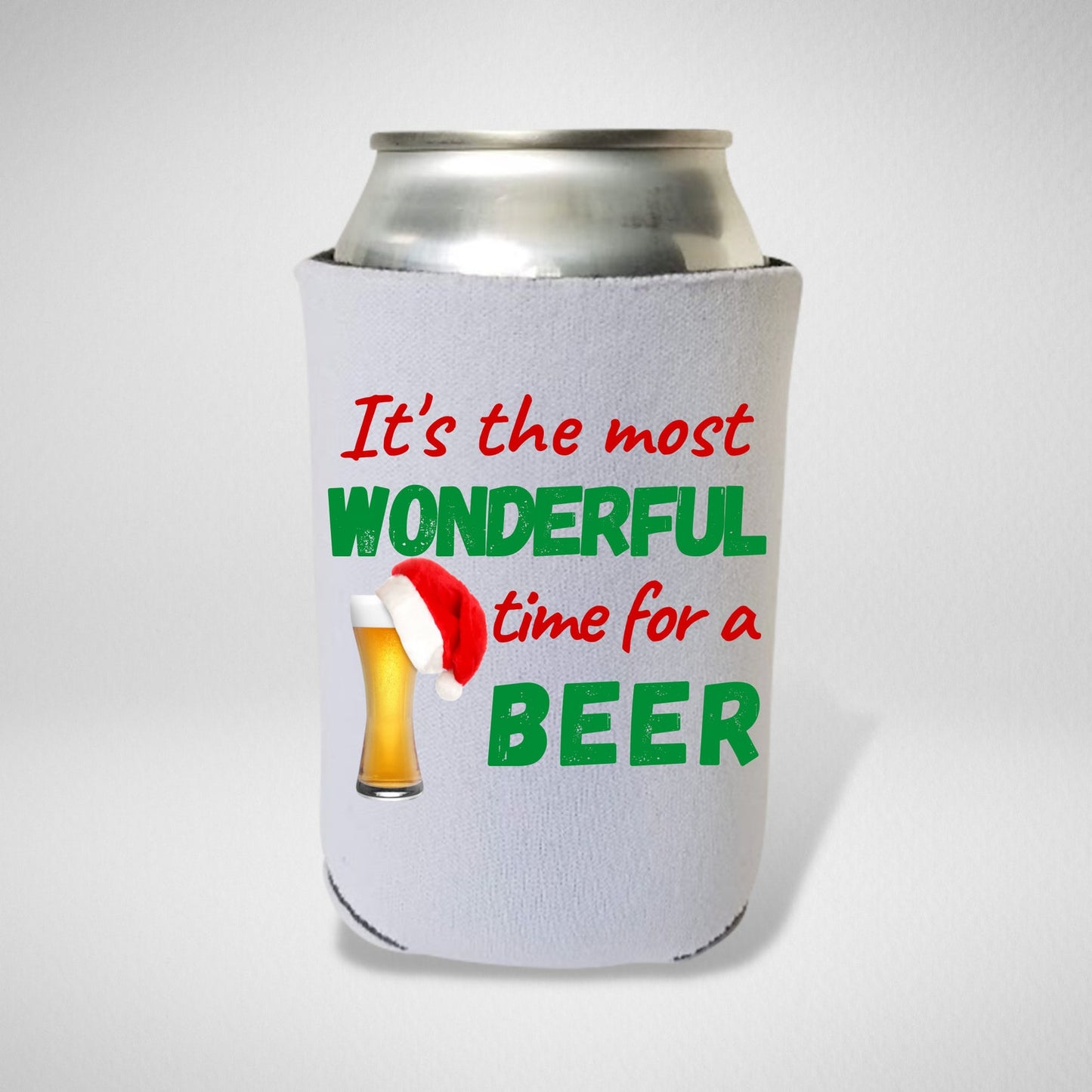 Christmas Can Coolers, It's The Most Wonderful Time For A Beer Beer Coolies
