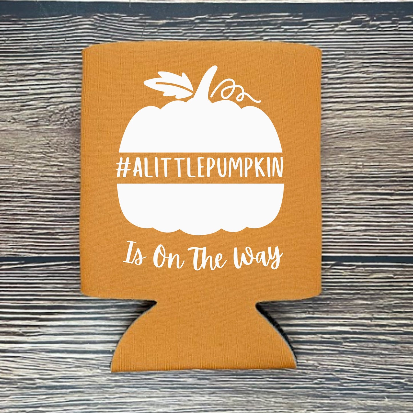 Custom Fall Theme Baby Shower Can Coolers, A Little Pumpkin Is On The Way Coolies