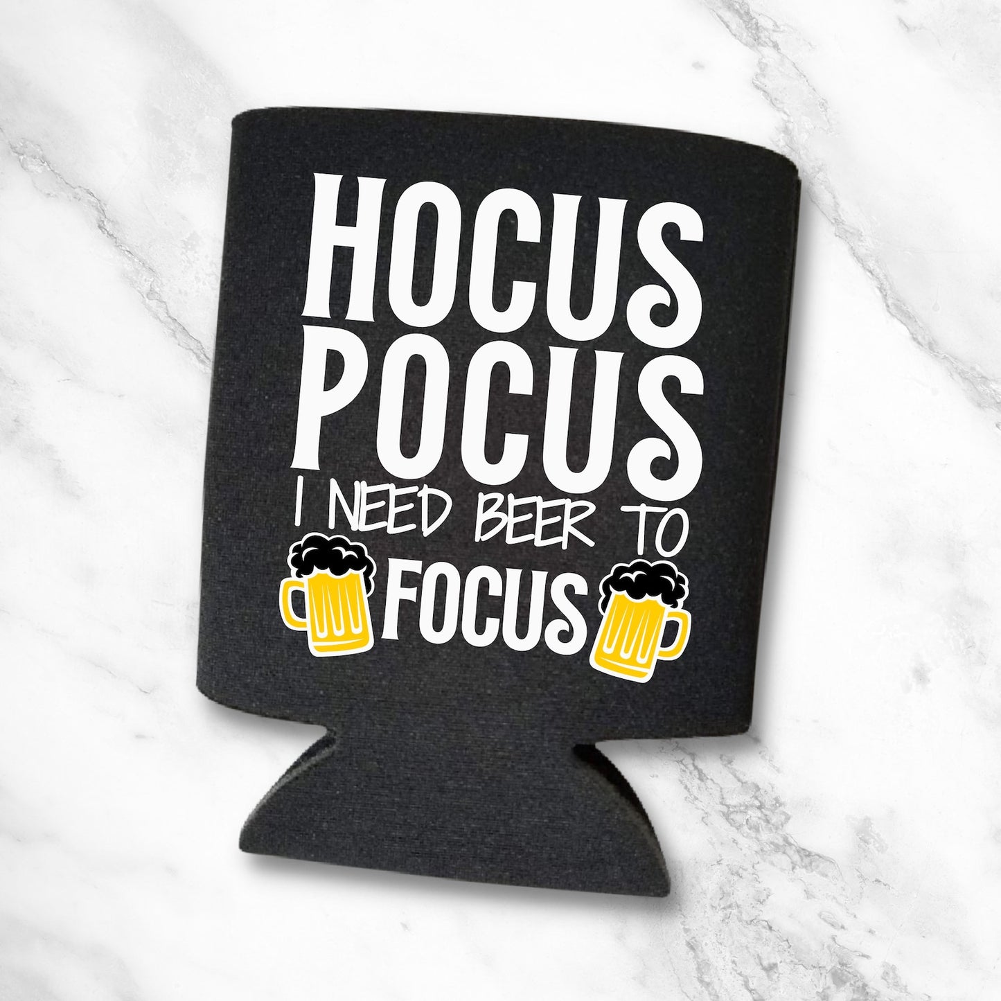 Halloween Can Coolers, Hocus Pocus I Need Beer To Focus Beer Coolies