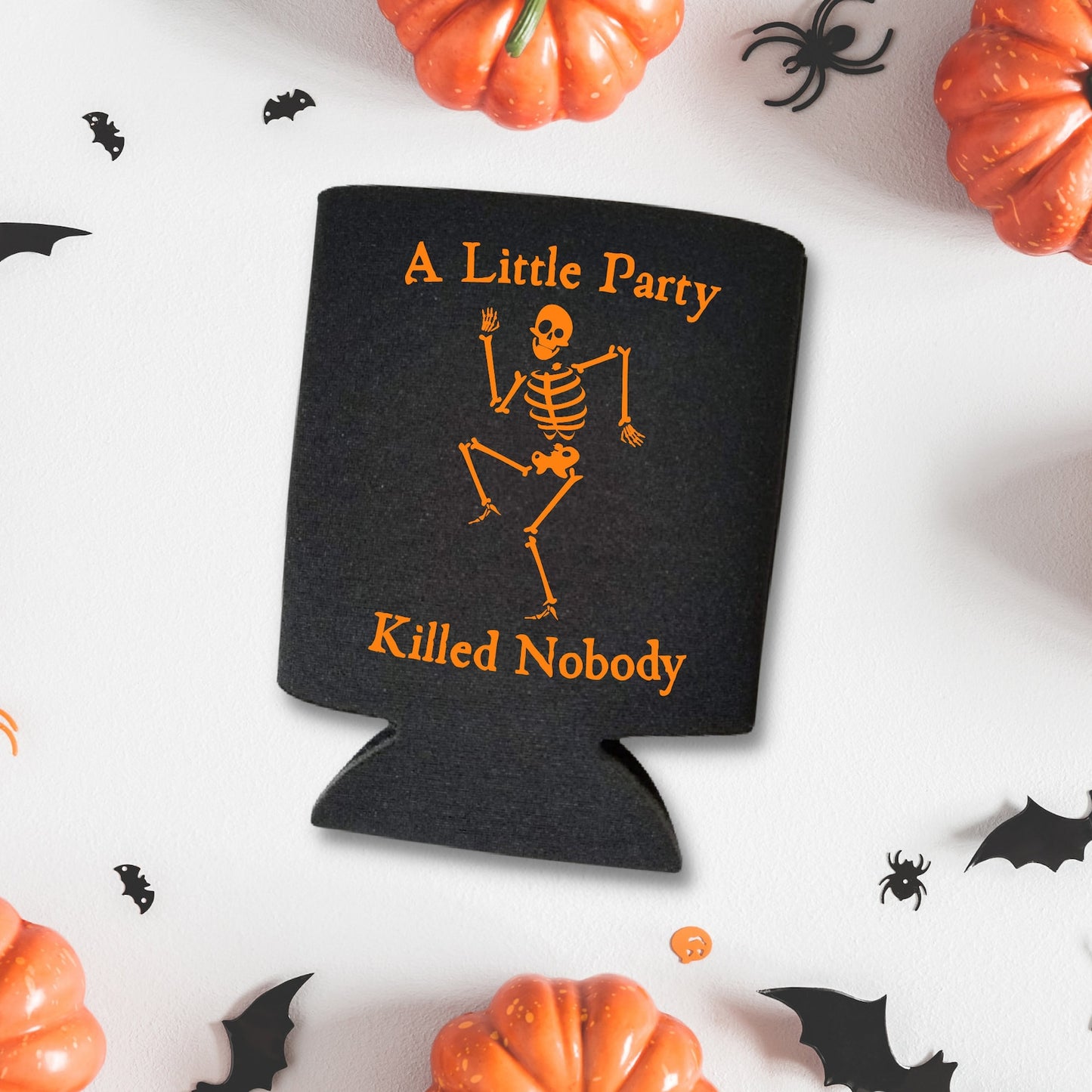 Halloween Can Coolers, A Little Party Killed Nobody Beer Coolies