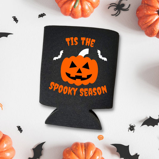 Halloween Can Coolers, 'Tis The Spooky Season Beer Coolies