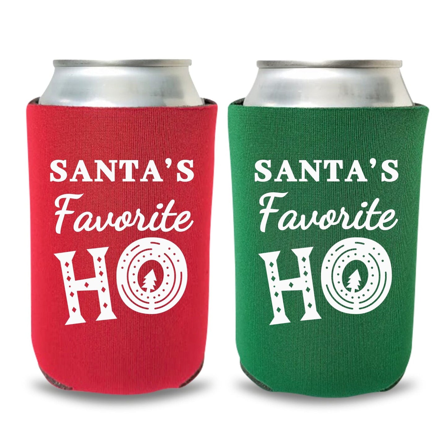 Christmas Can Coolers, Santa's Favorite Ho Beer Coolies