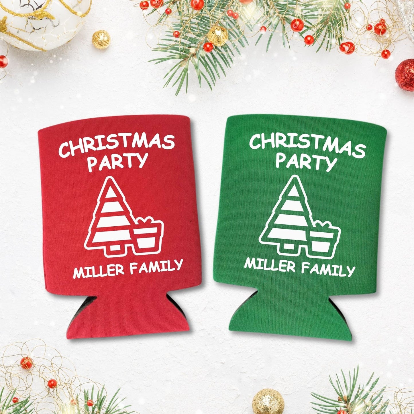 Custom Family Christmas Party Can Coolers, I'm The Reason Santa Has A Naughty List Beer Coolies