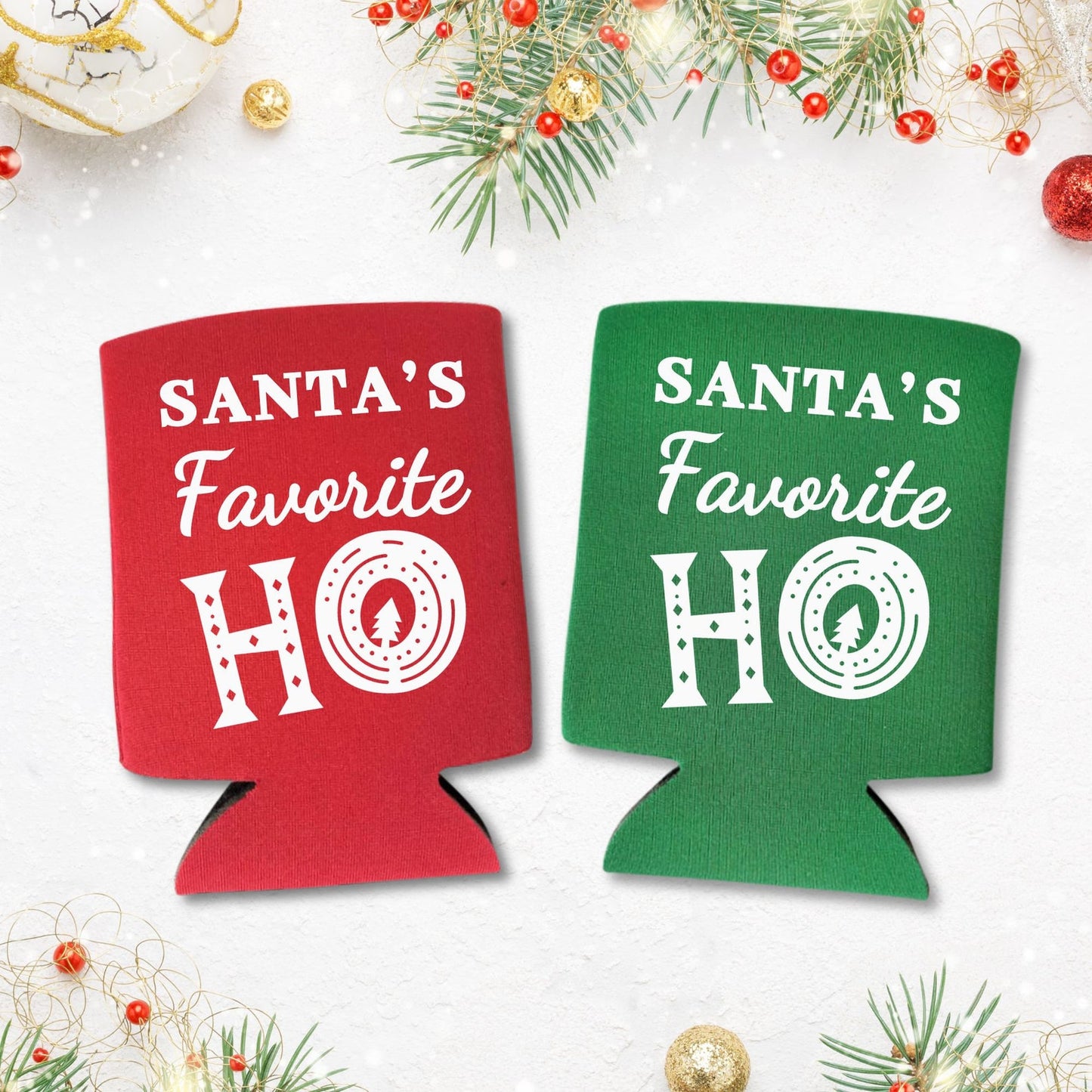 Christmas Can Coolers, Santa's Favorite Ho Beer Coolies