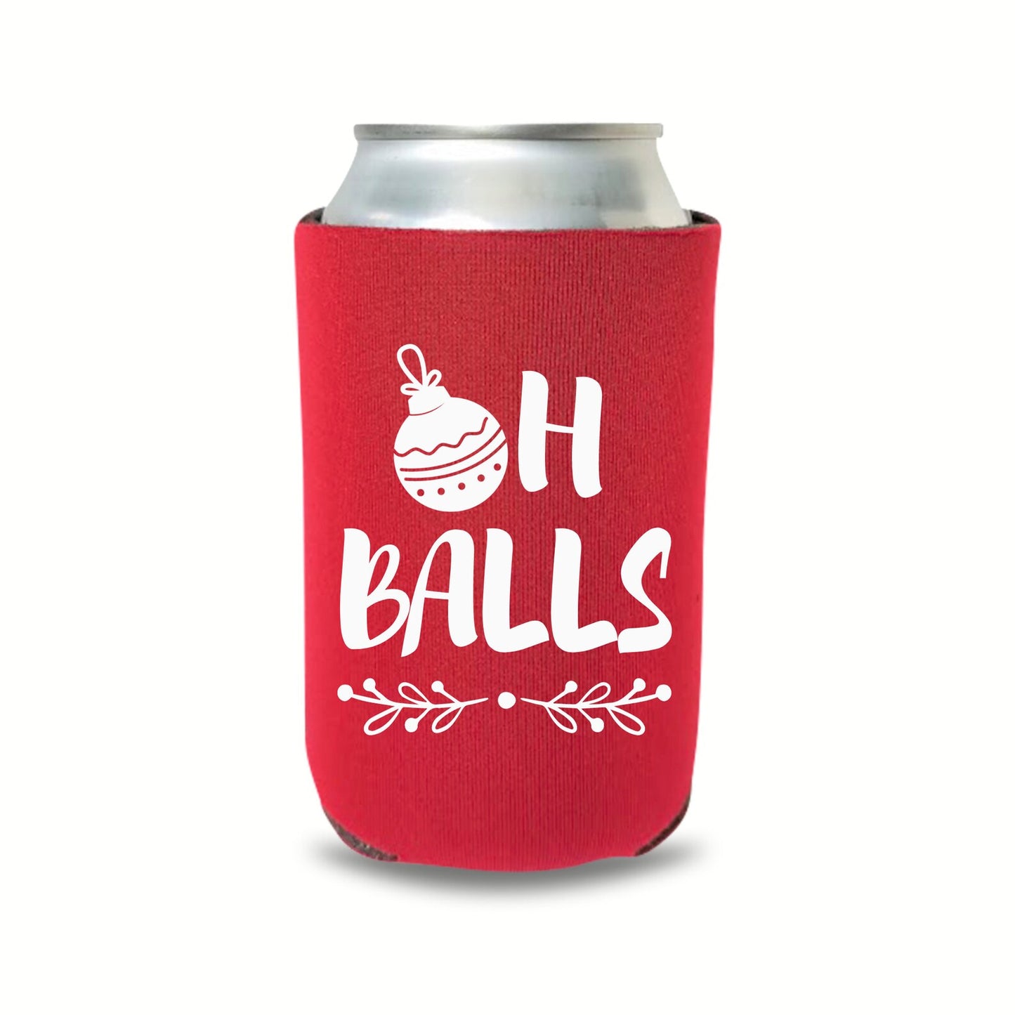 Christmas Can Coolers, Oh Balls Beer Coolies