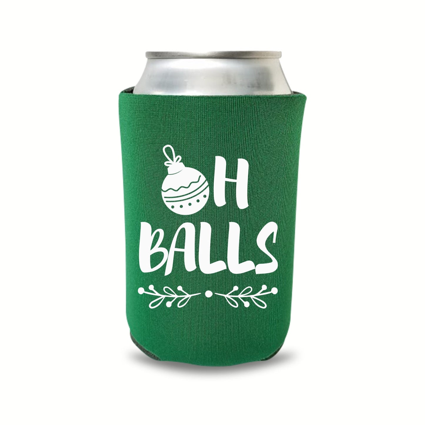 Christmas Can Coolers, Oh Balls Beer Coolies