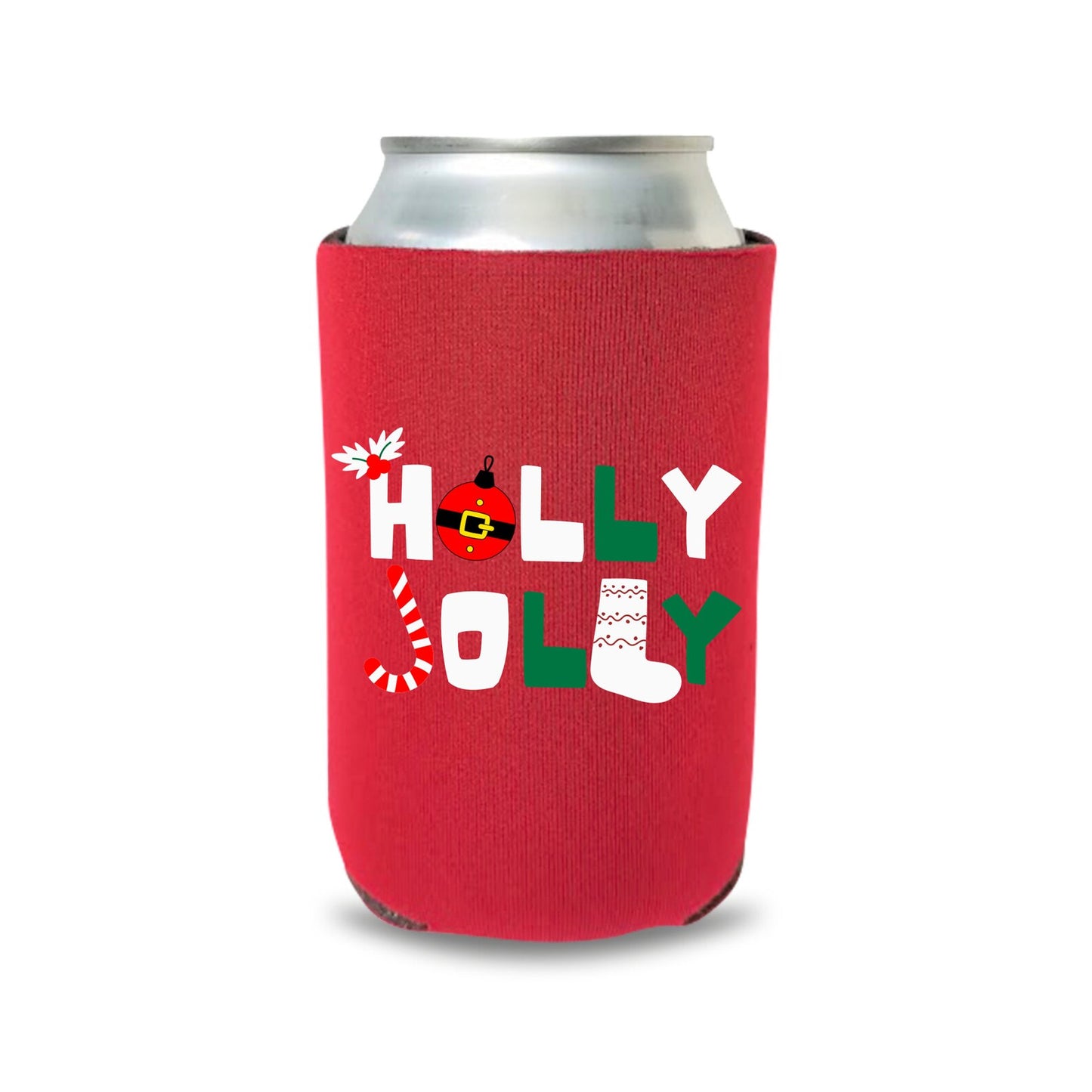 Christmas Can Coolers, Holly Jolly Beer Coolies