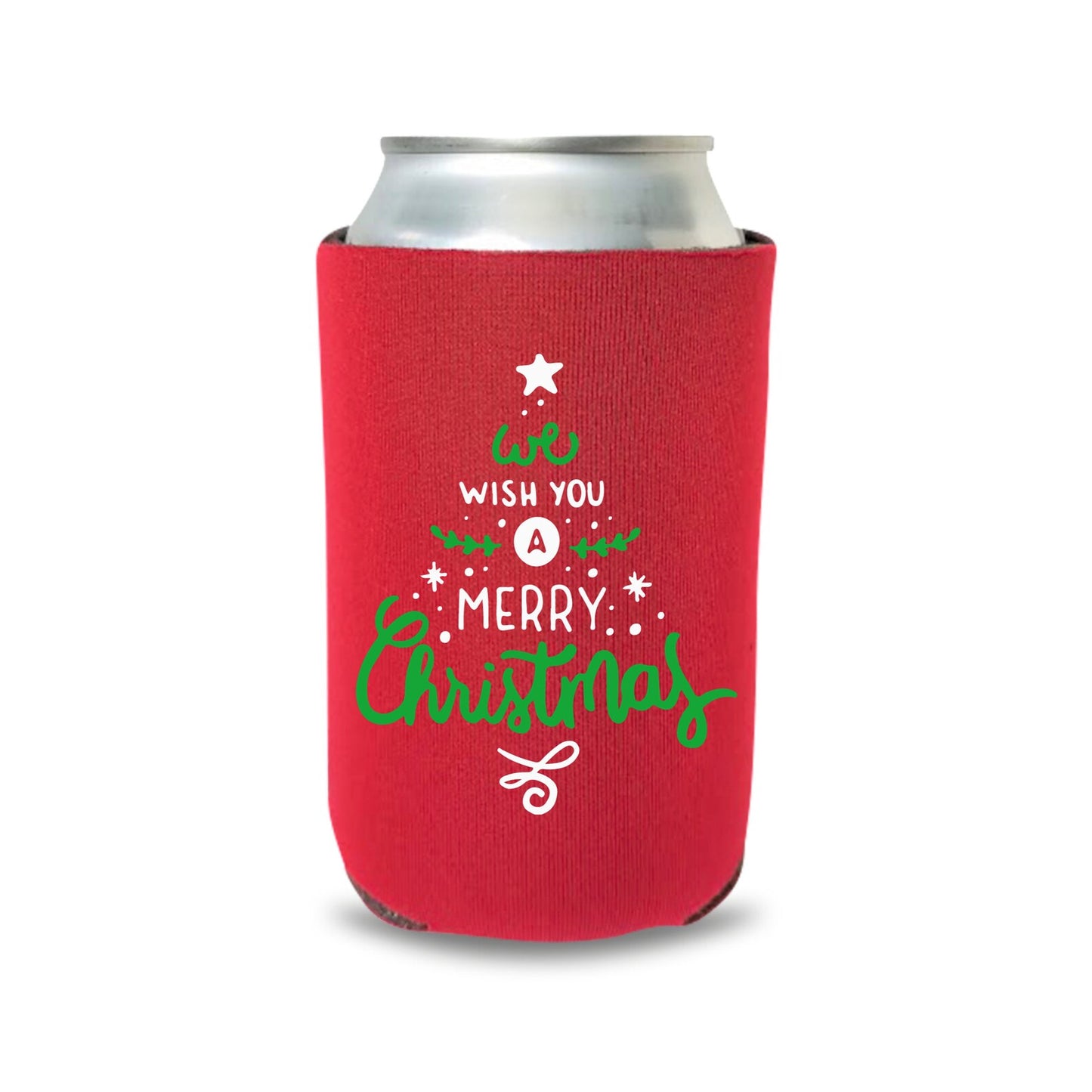 Christmas Can Coolers, We Wish You A Merry Christmas Beer Coolies