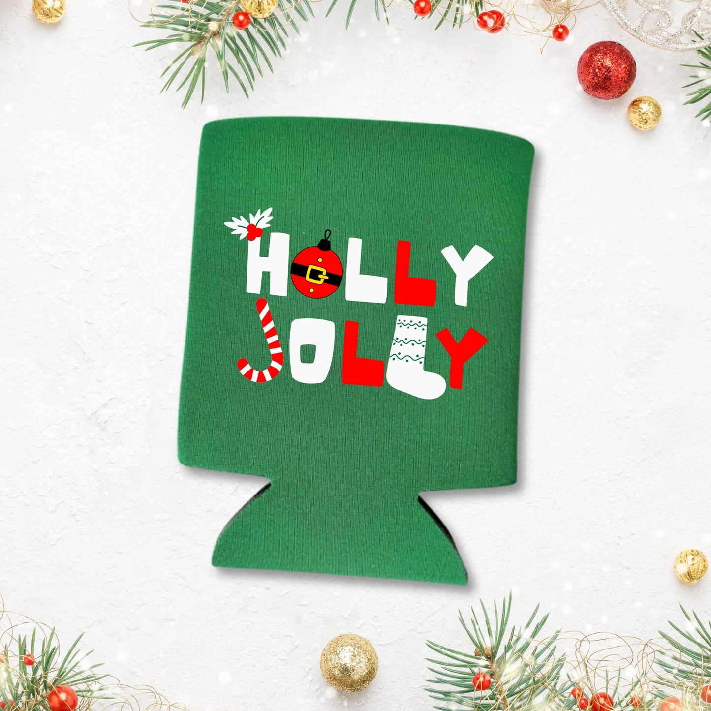 Christmas Can Coolers, Holly Jolly Beer Coolies