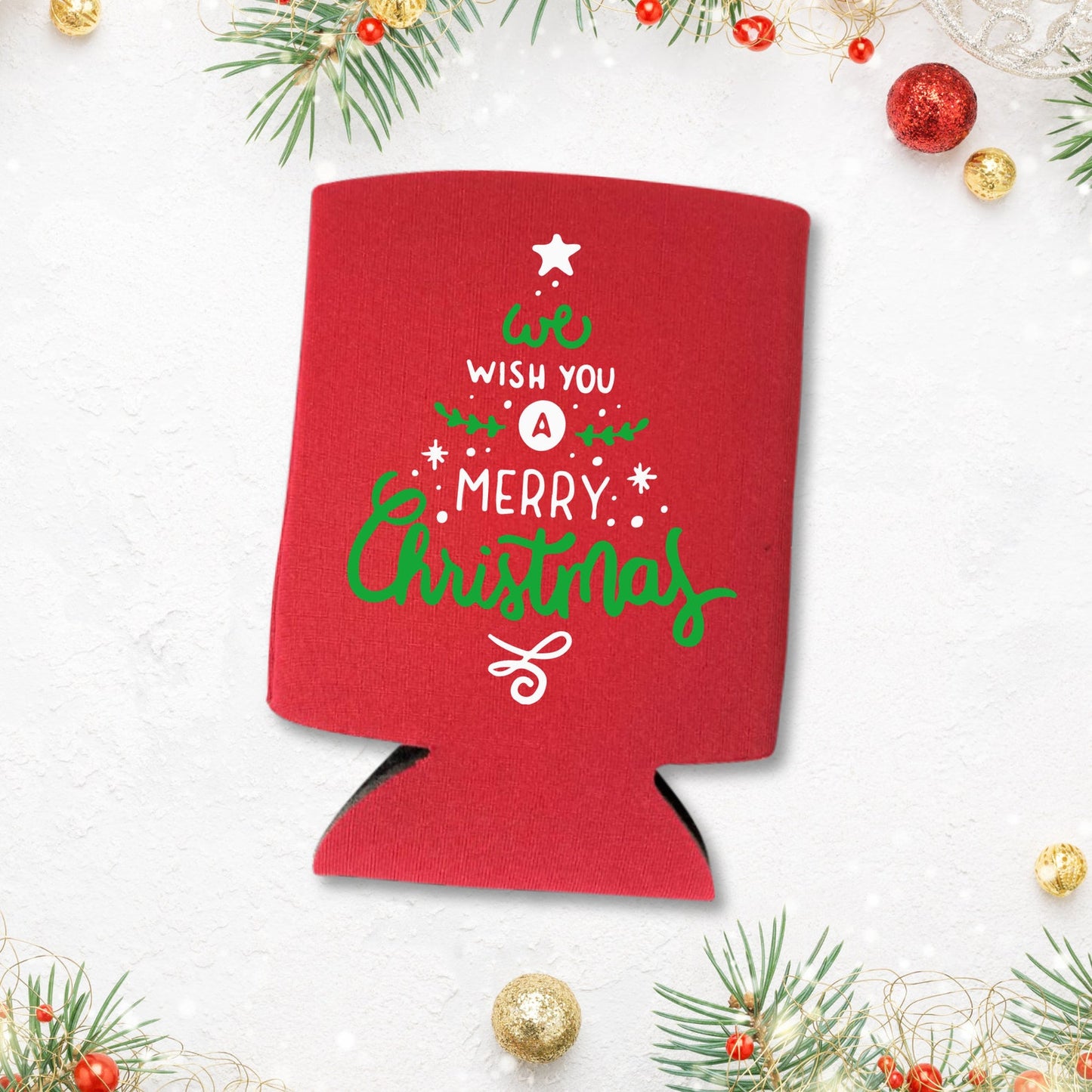 Christmas Can Coolers, We Wish You A Merry Christmas Beer Coolies