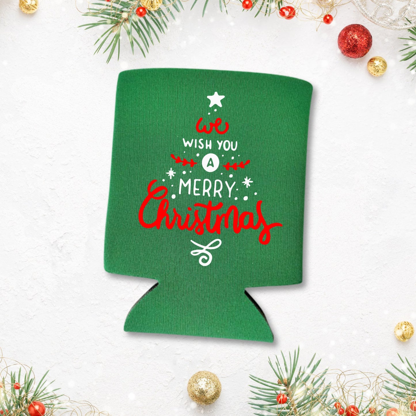 Christmas Can Coolers, We Wish You A Merry Christmas Beer Coolies