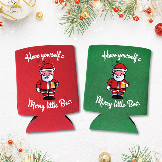 Christmas Can Coolers, Have Yourself A Merry Little Beer Beer Coolies