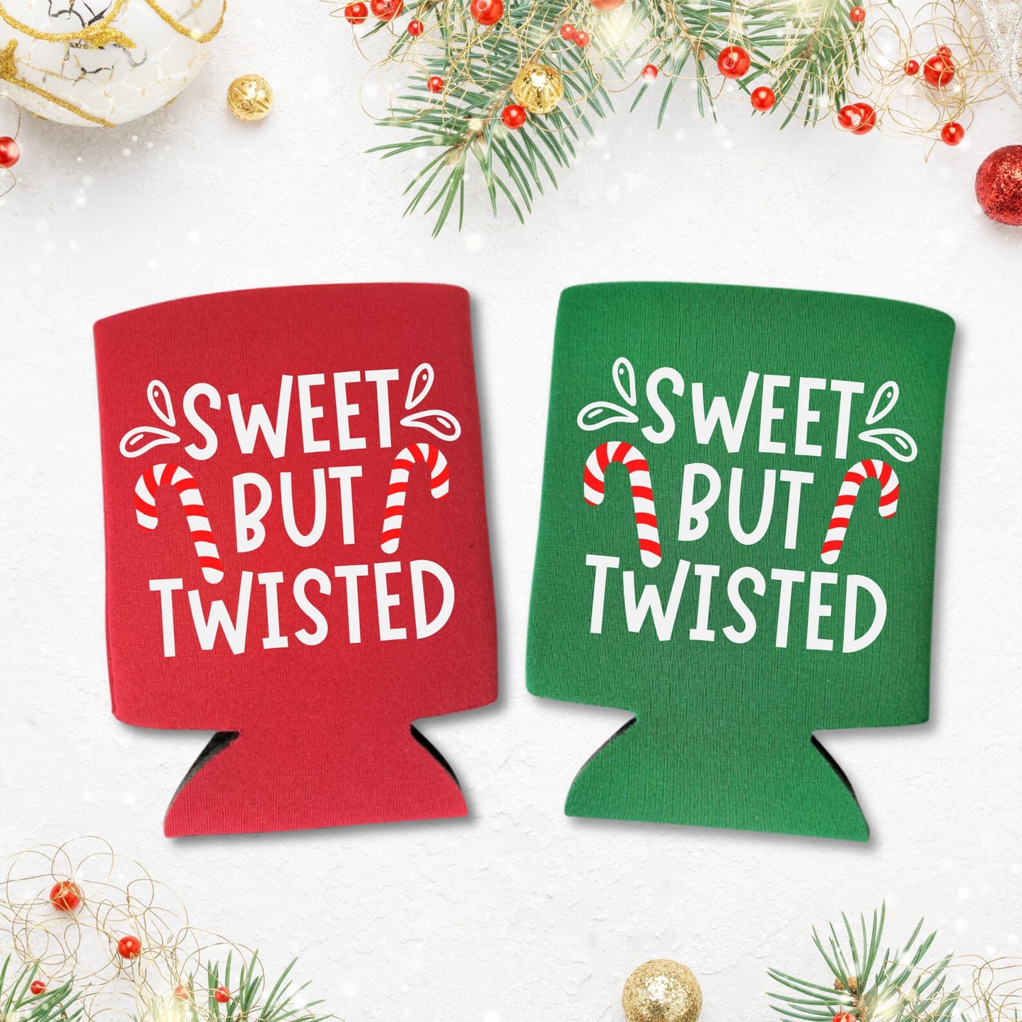 Christmas Can Coolers, Sweet But Twisted Beer Coolies