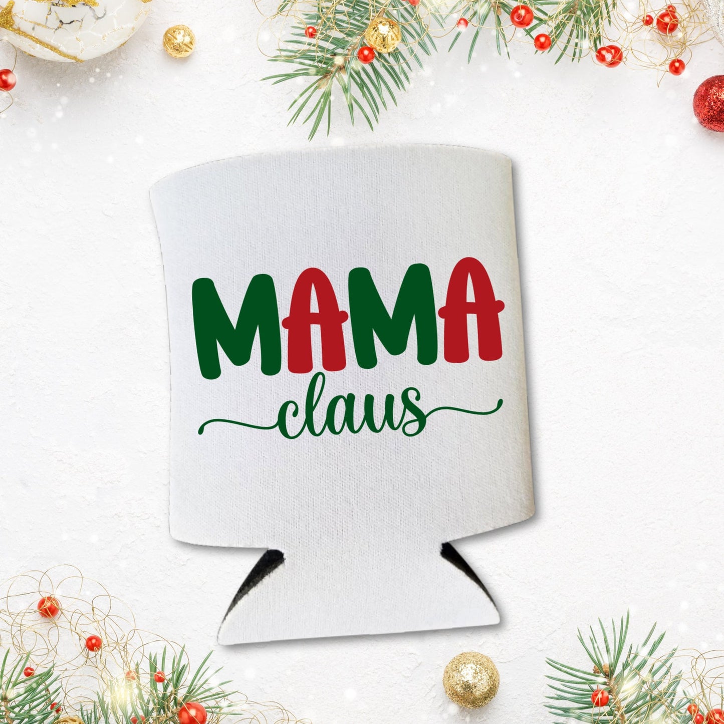 Christmas Can Coolers, Mama Claus, Daddy Claus, Beer Coolies