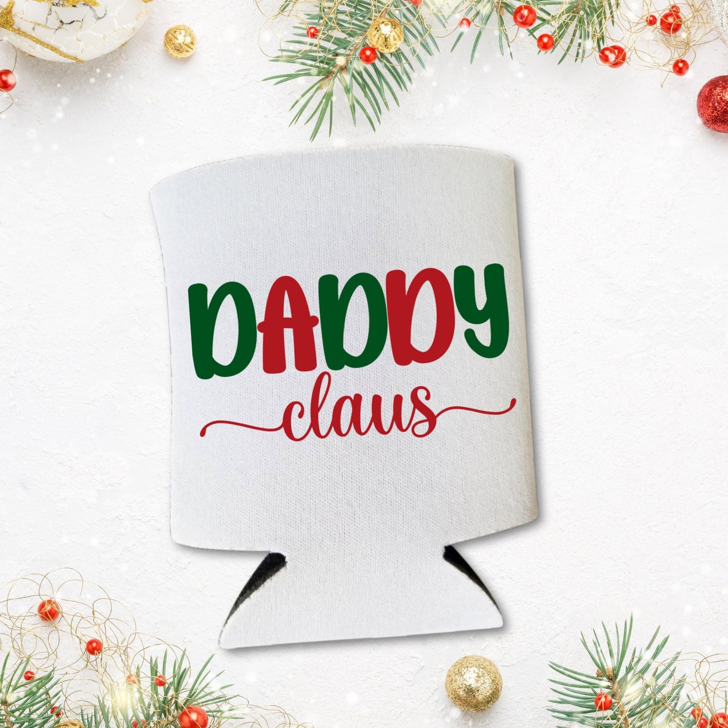 Christmas Can Coolers, Mama Claus, Daddy Claus, Beer Coolies