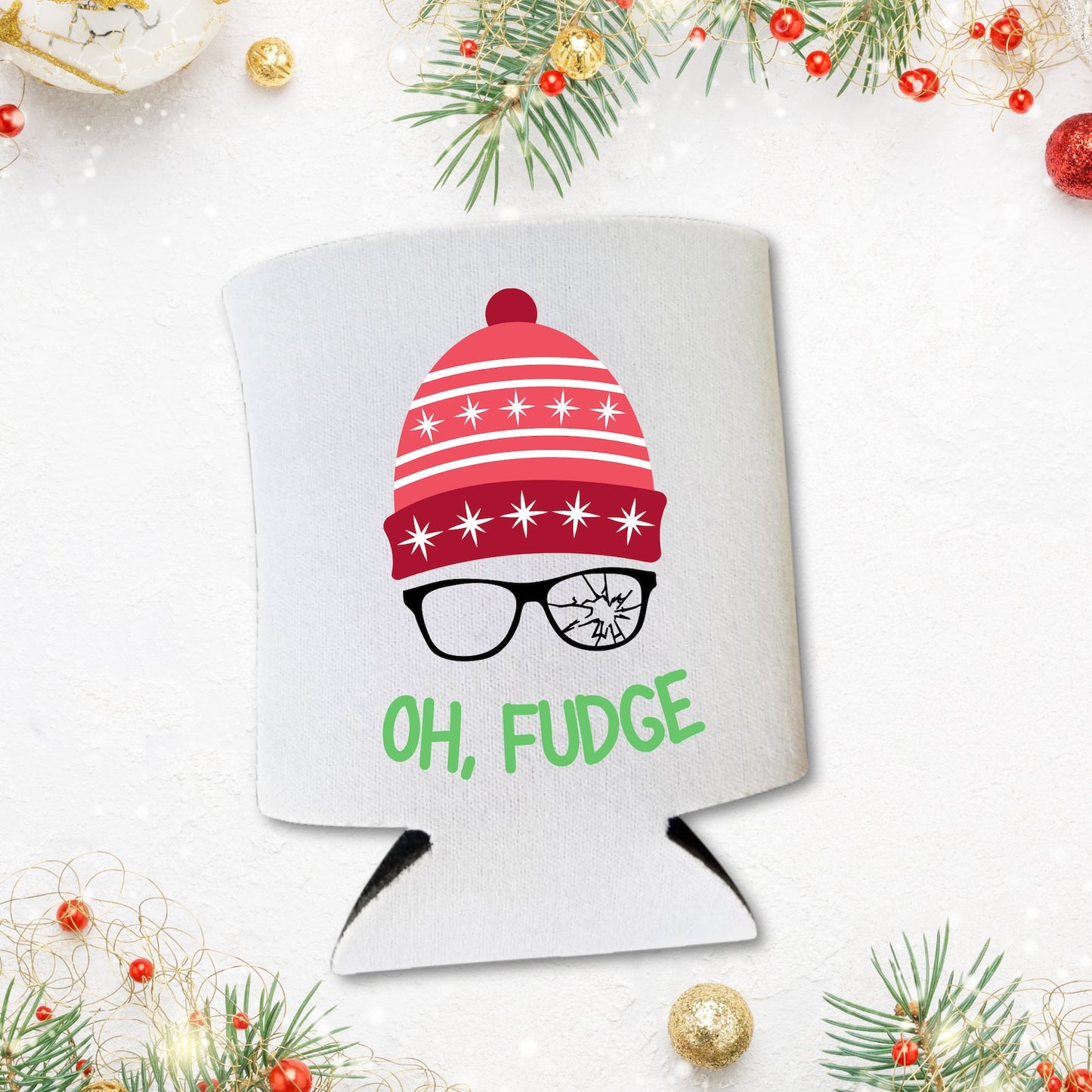Christmas Can Coolers, Oh Fudge Beer Coolies