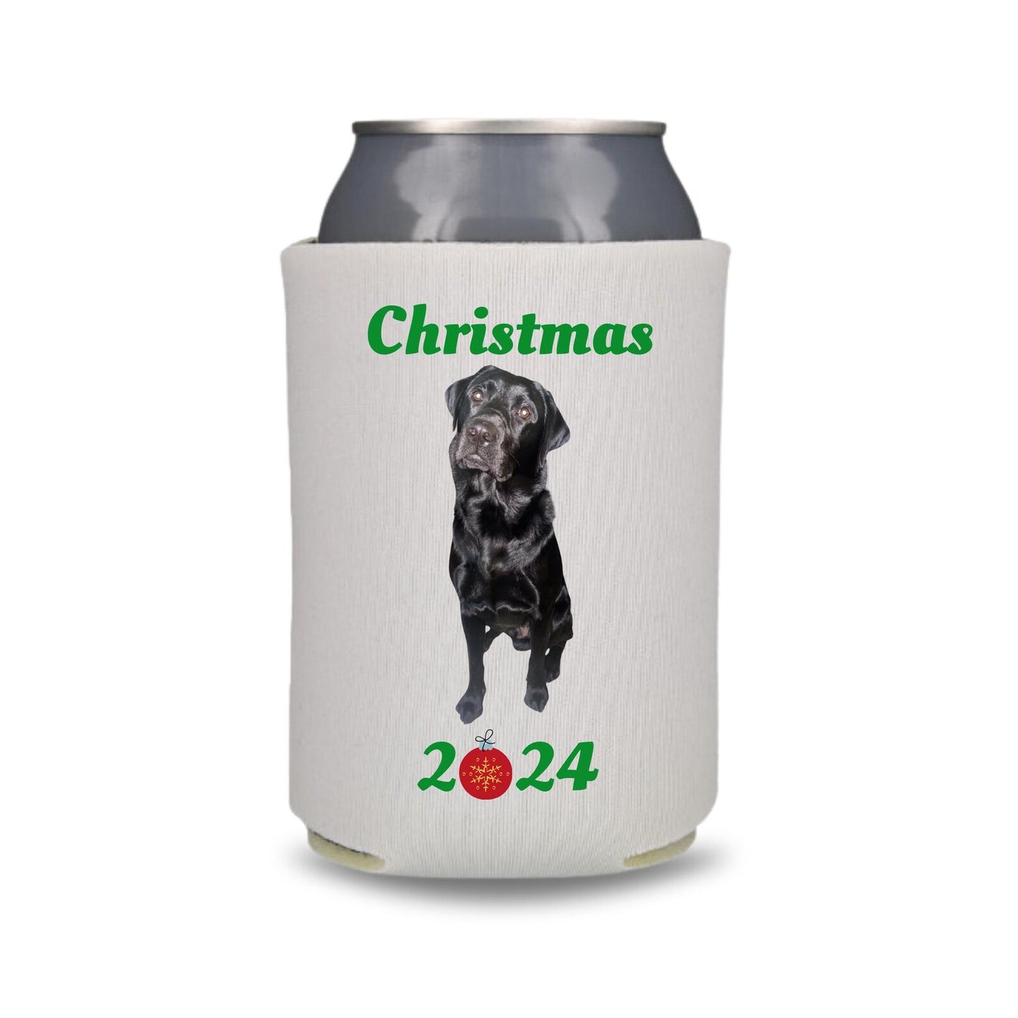 Custom Photo Christmas Can Coolers, Pet Lover Beer Coolies