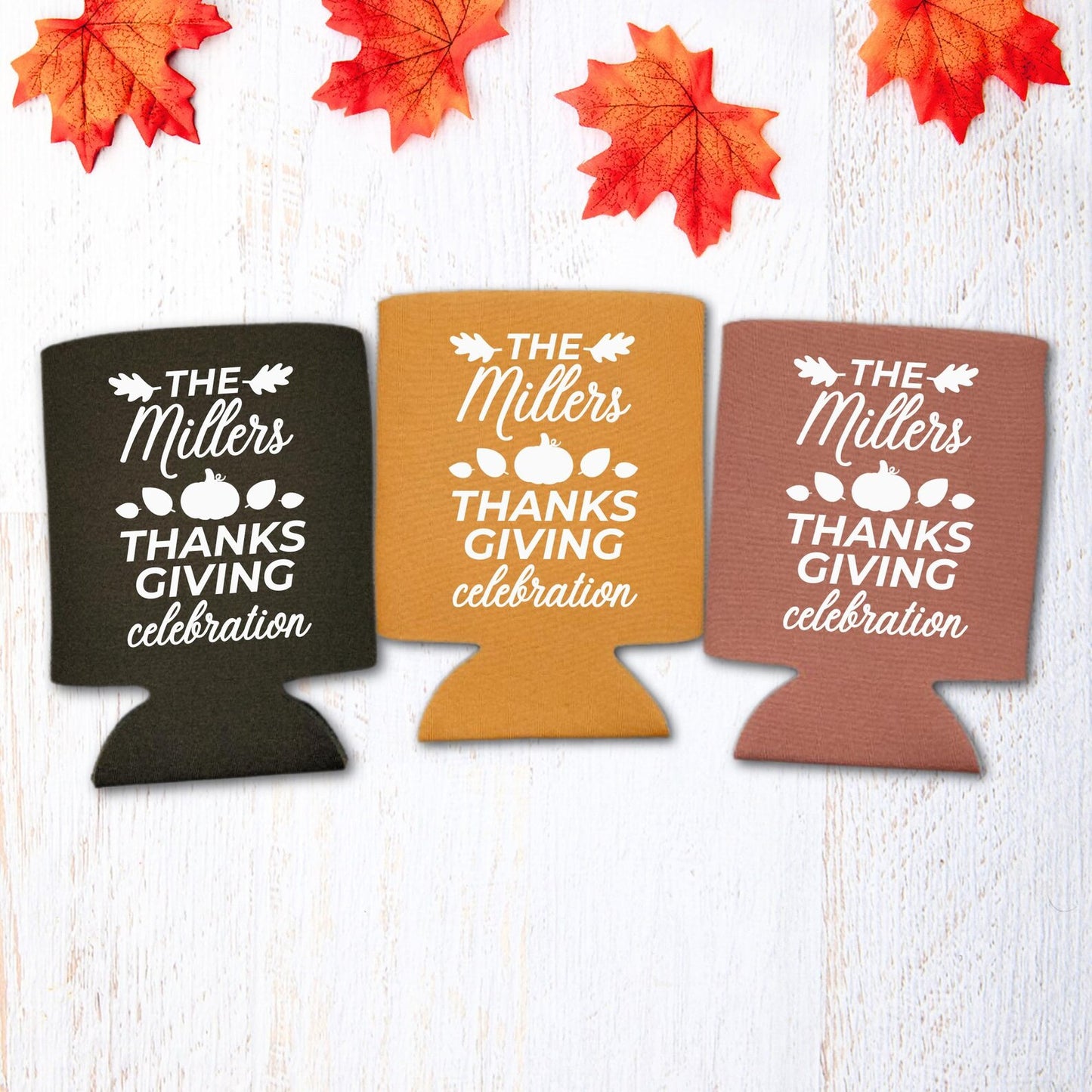 Custom Thanksgiving Can Coolers, Thanksgiving Celebration Thankful AF Coolies