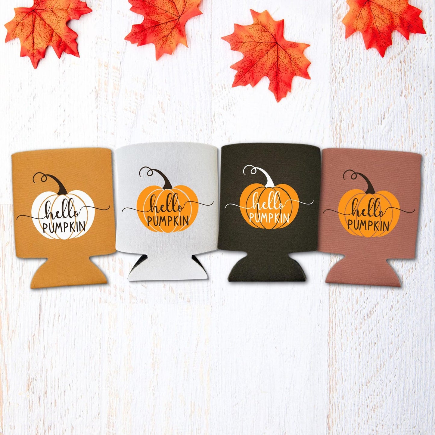 Thanksgiving Baby Shower Can Coolers, Hello Pumpkin Coolies