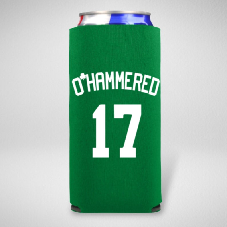 Funny St. Patrick's Day Skinny Seltzer Coolers, O'Tipsy O'Wasted O'Hammered Coolies