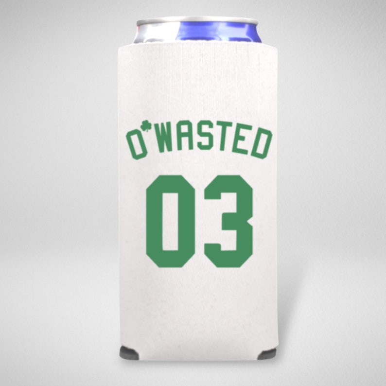 Funny St. Patrick's Day Skinny Seltzer Coolers, O'Tipsy O'Wasted O'Hammered Coolies